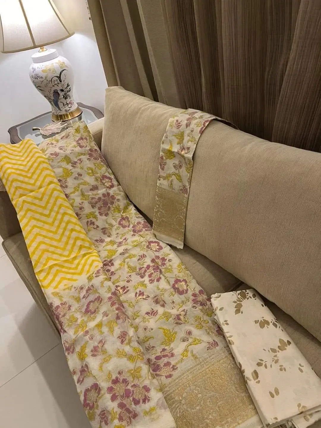 PURE KHADDI COTTON SCREEN PRINT 3PIC ID 2651