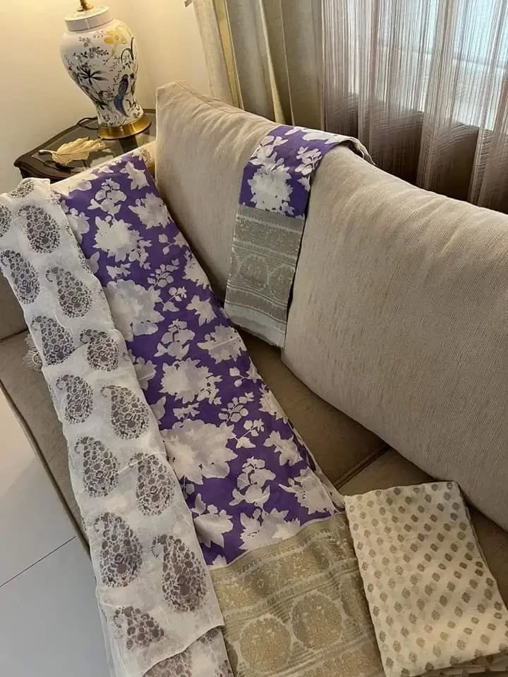 PURE KHADDI COTTON SCREEN PRINT 3PIC ID 2680