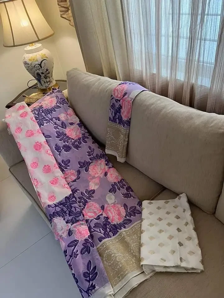 PURE KHADDI COTTON SCREEN PRINT 3PIC ID 2679