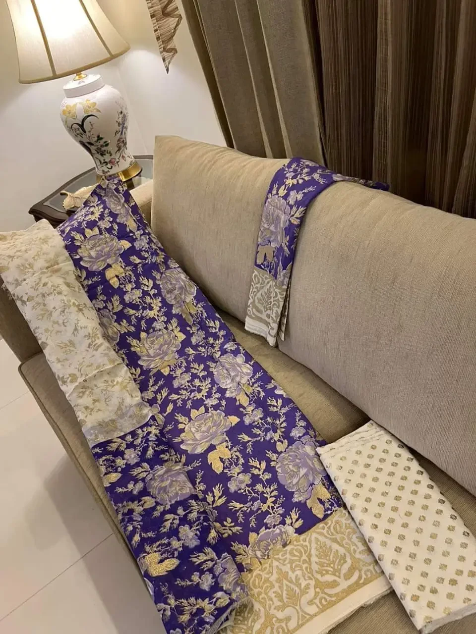 PURE KHADDI COTTON SCREEN PRINT 3PIC ID 2677