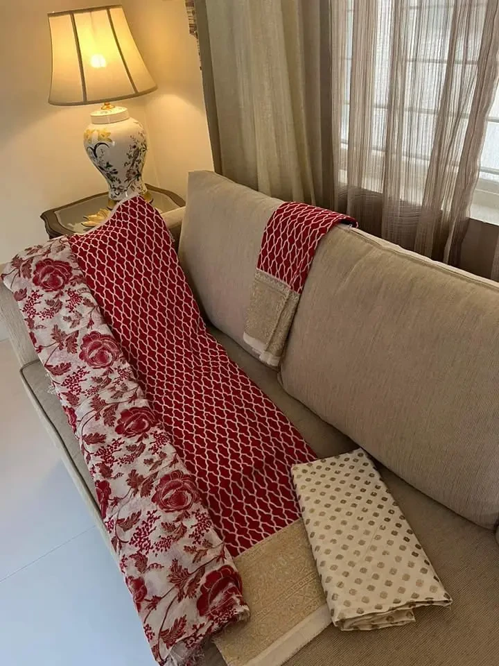 PURE KHADDI COTTON SCREEN PRINT 3PIC ID 2707