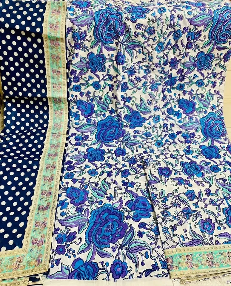 PURE KHADDI COTTON SCREEN PRINT 3PIC ID 2710
