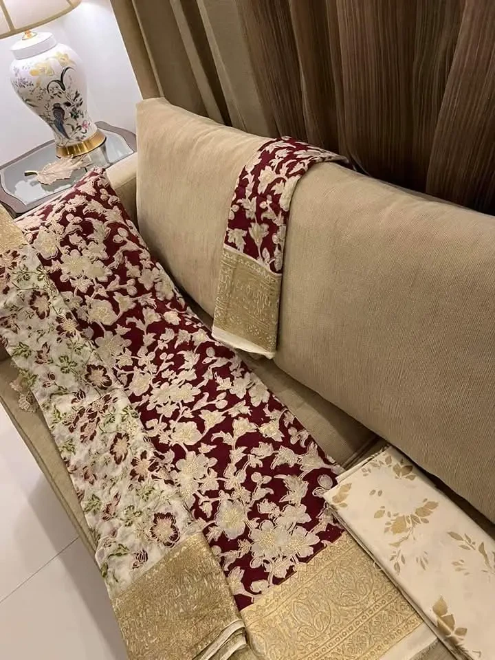 PURE KHADDI COTTON SCREEN PRINT 3PIC ID 2708