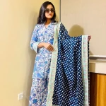 PURE KHADDI COTTON SCREEN PRINT 3PIC ID 2710