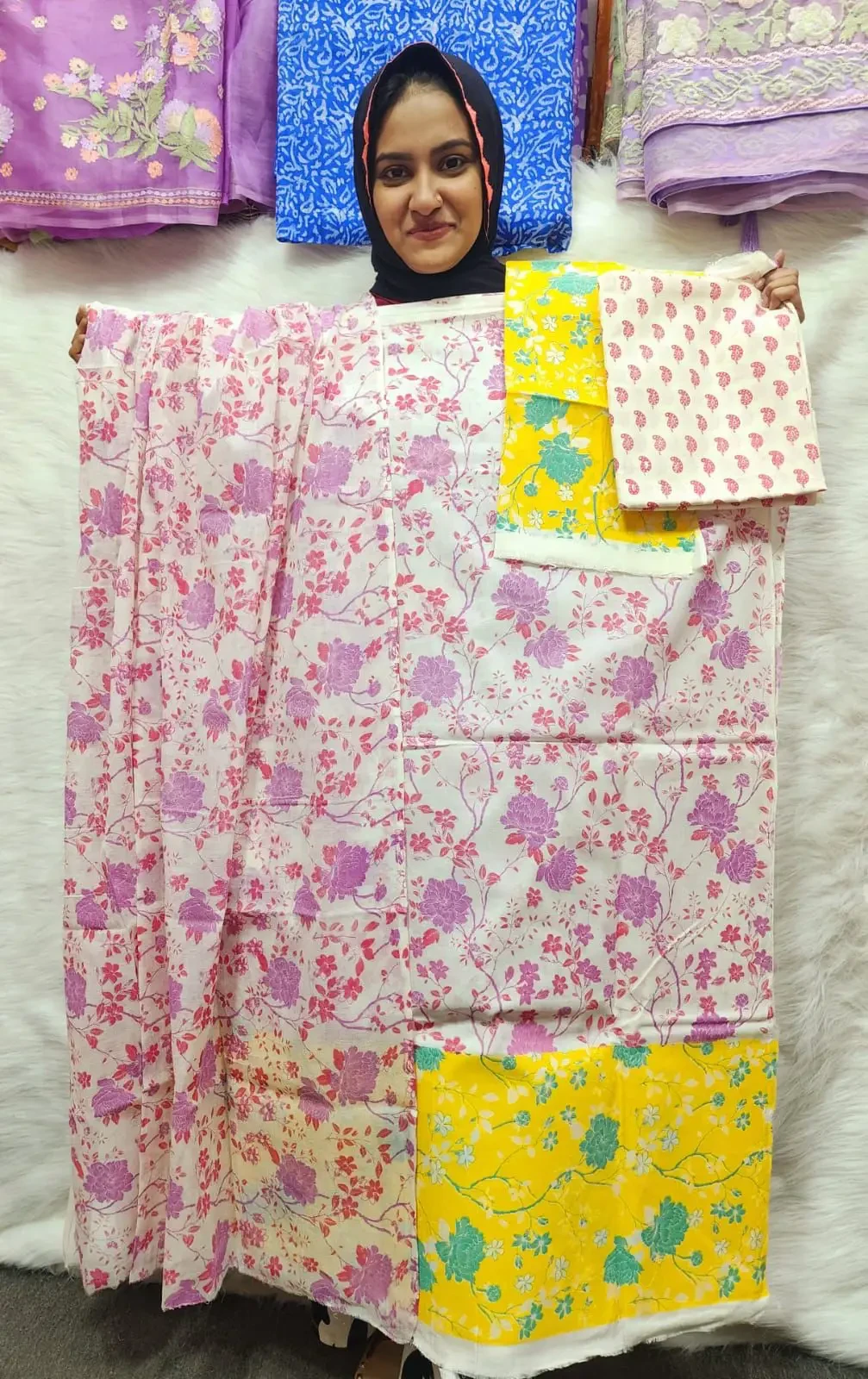 PURE KHADDI COTTON SCREEN PRINT 3PIC ID 2730