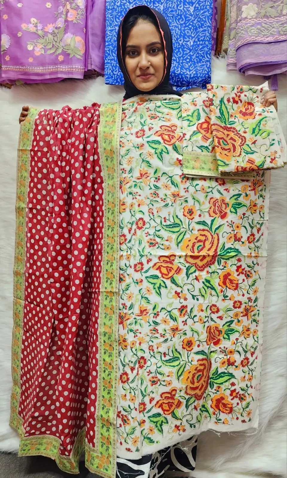 PURE KHADDI COTTON SCREEN PRINT 3PIC ID 2738