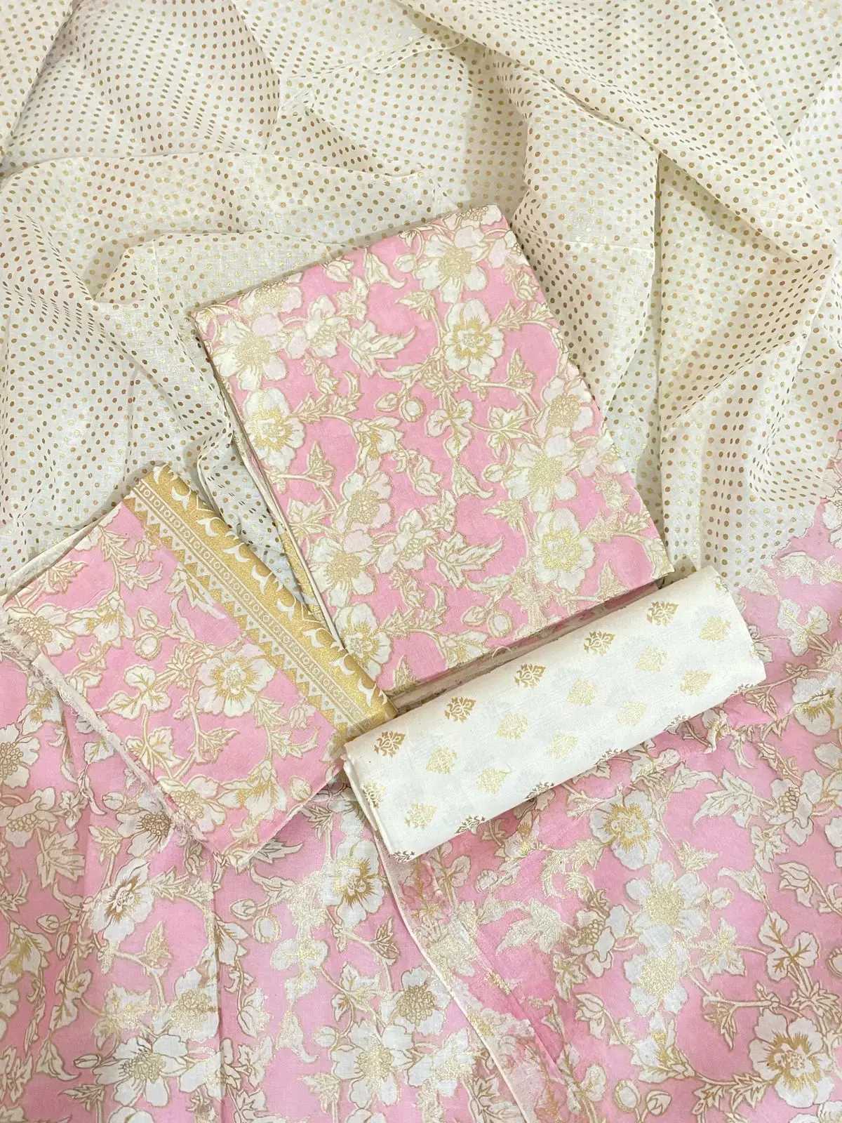 PURE KHADDI COTTON SCREEN PRINT 3PIC ID 2743