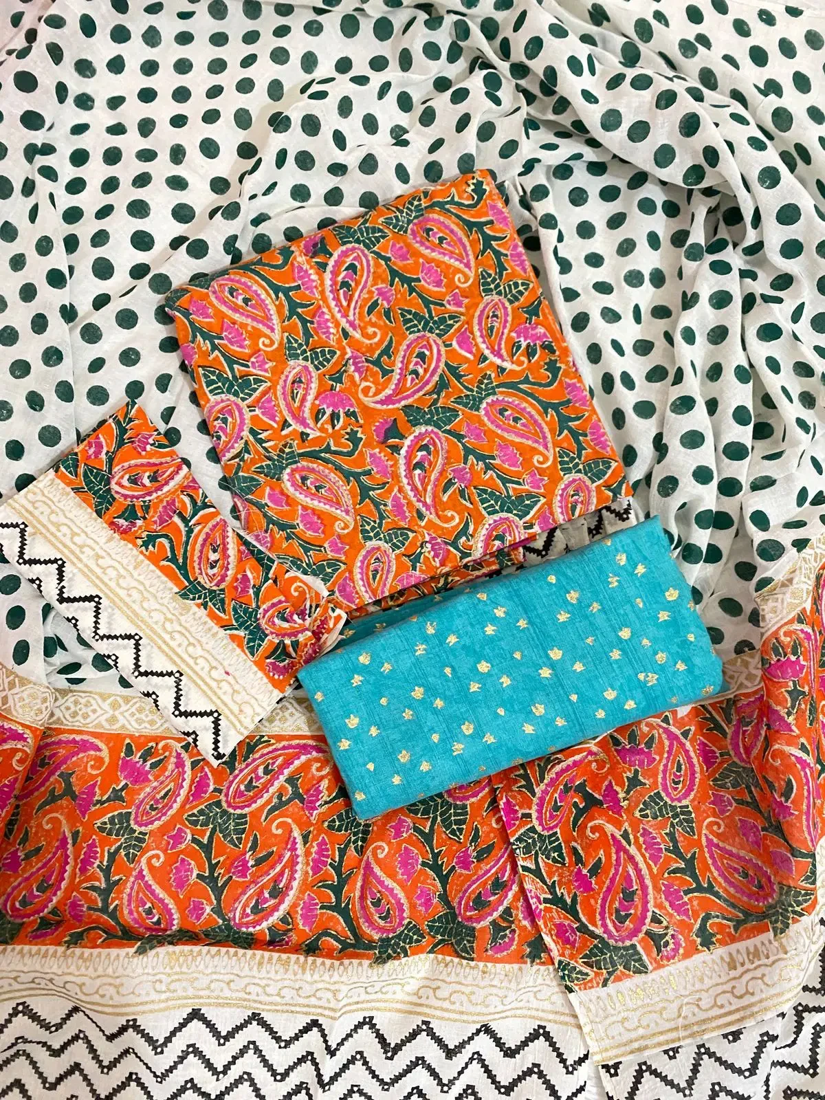 PURE KHADDI COTTON SCREEN PRINT 3PIC ID 2742