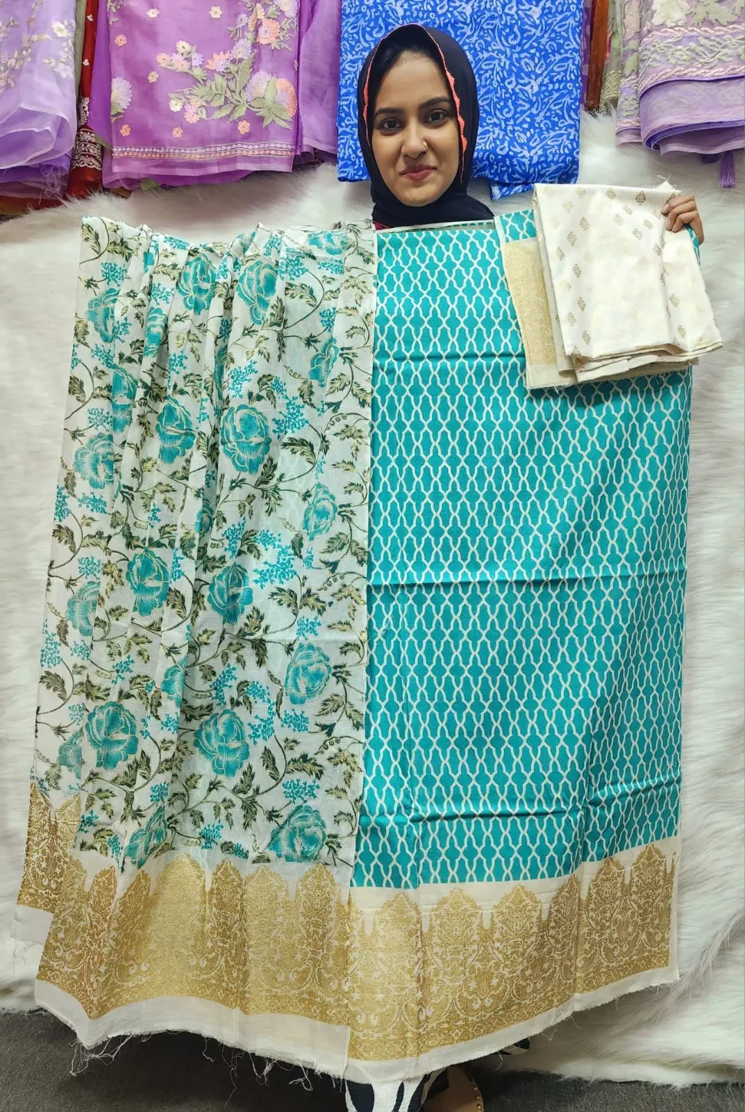 PURE KHADDI COTTON SCREEN PRINT 3PIC ID 2729