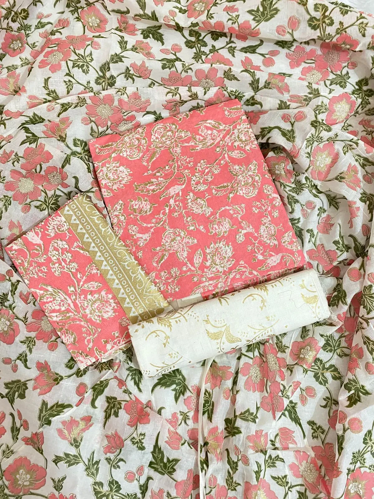 PURE KHADDI COTTON SCREEN PRINT 3PIC ID 2749