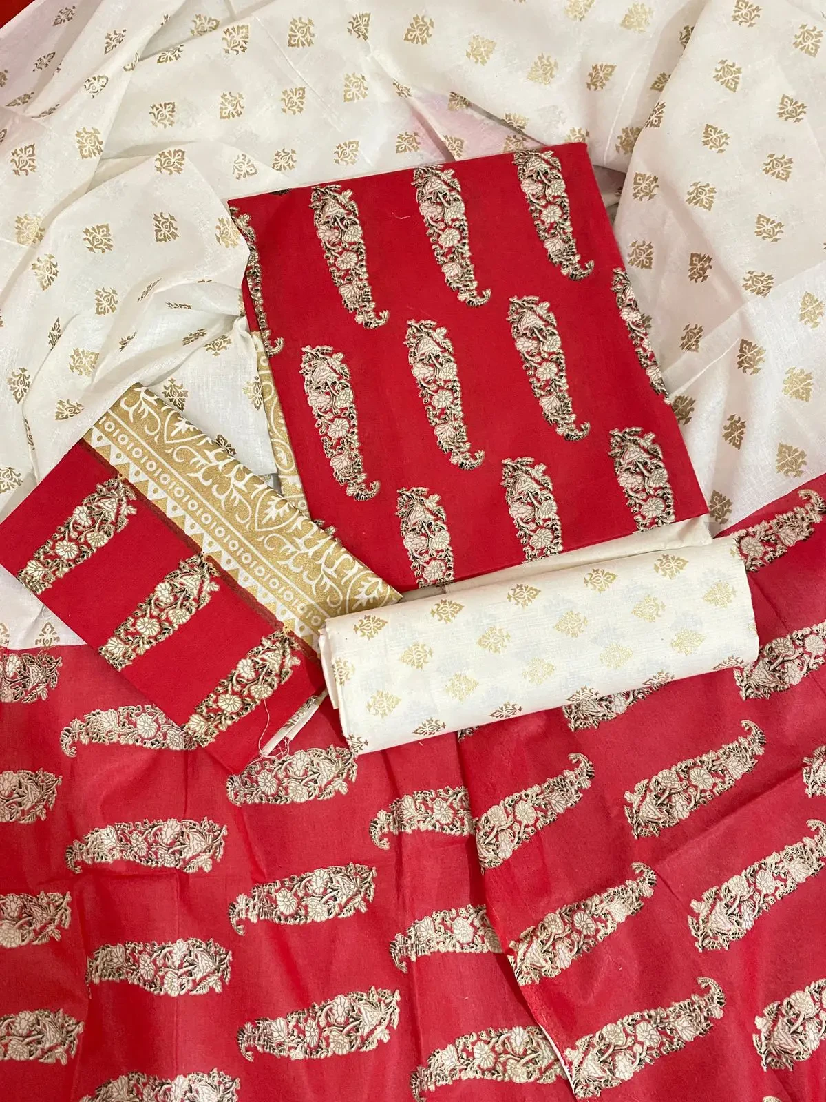 PURE KHADDI COTTON SCREEN PRINT 3PIC ID 2713