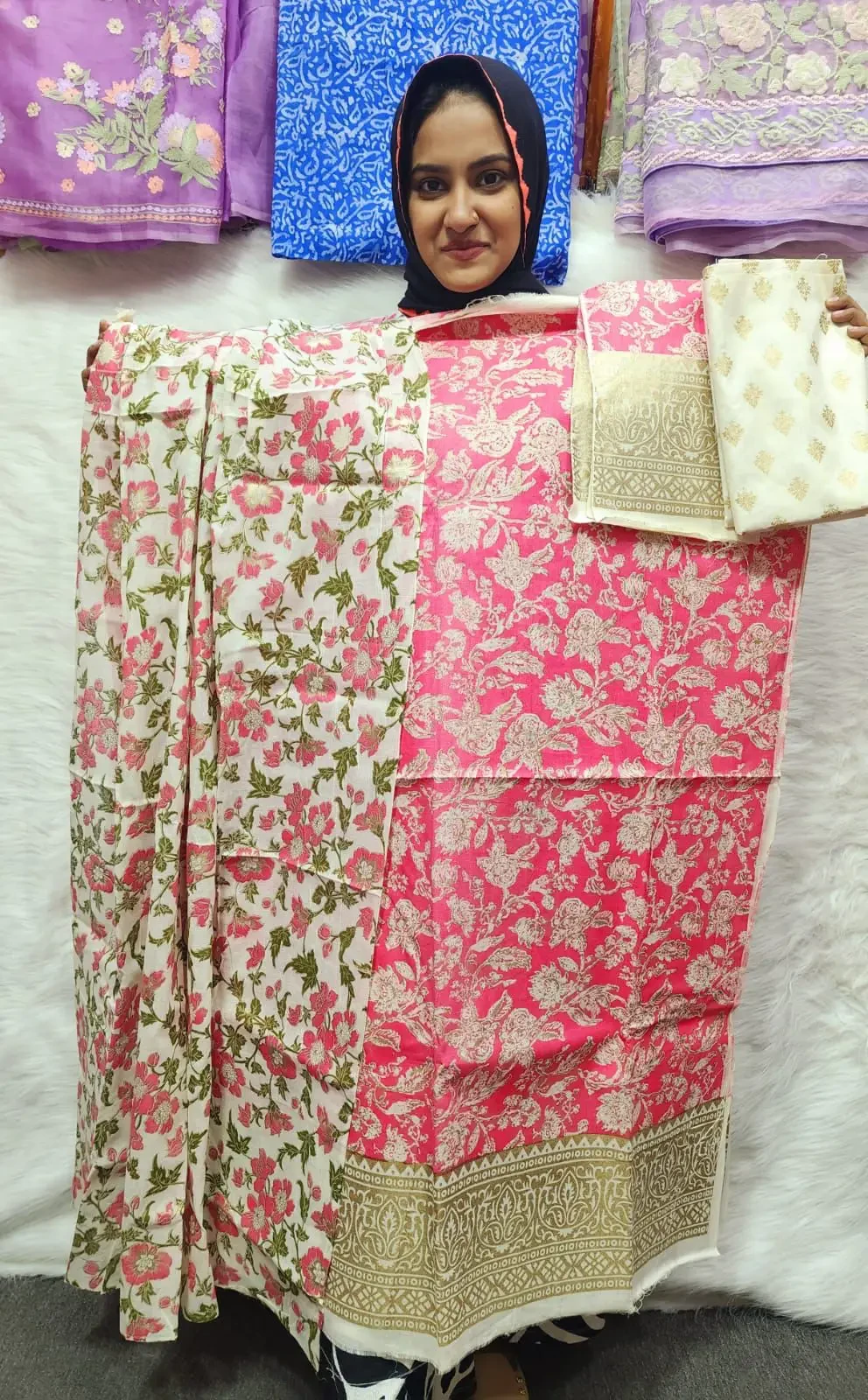 PURE KHADDI COTTON SCREEN PRINT 3PIC ID 2718