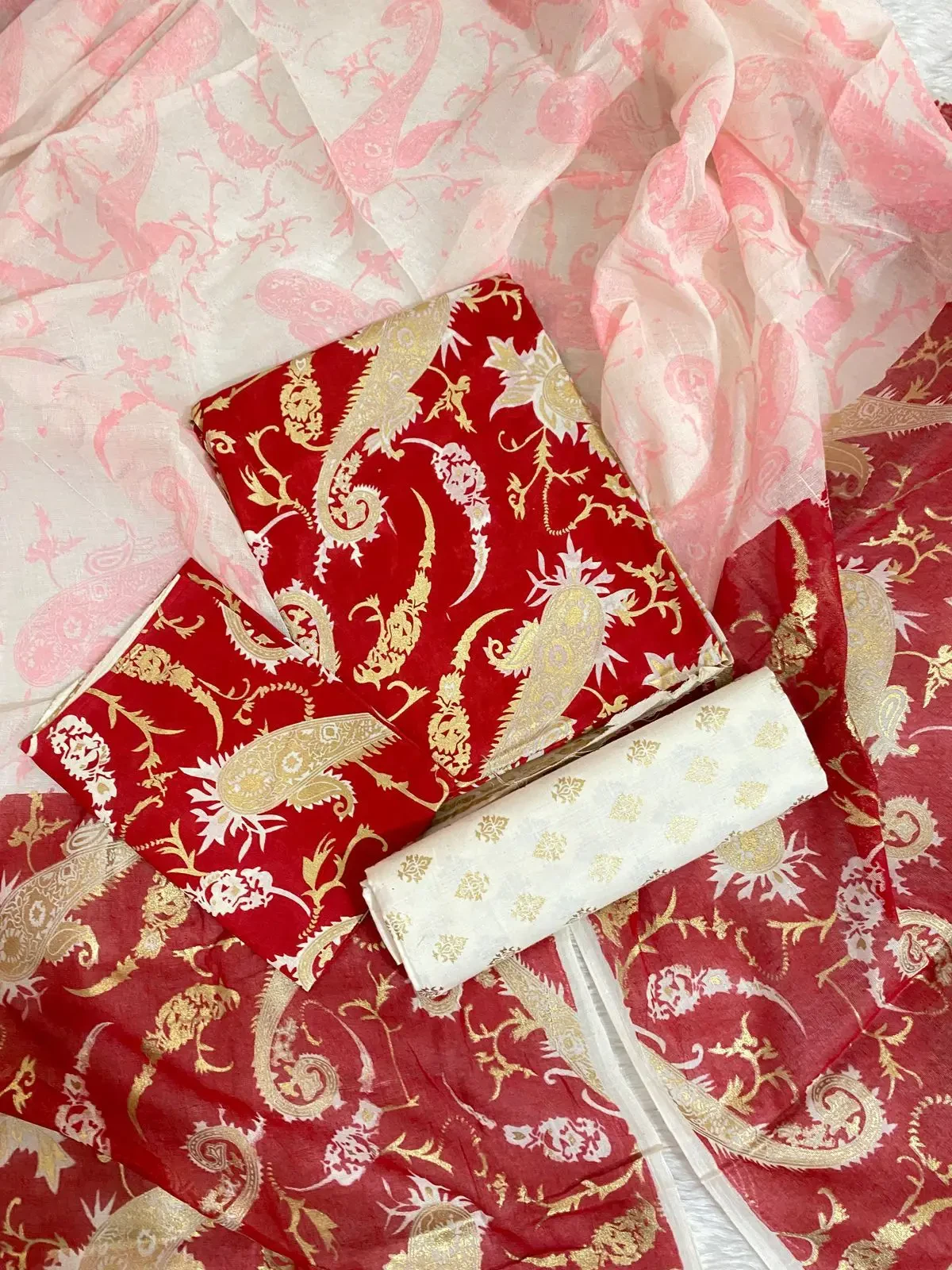 PURE KHADDI COTTON SCREEN PRINT 3PIC ID 2751