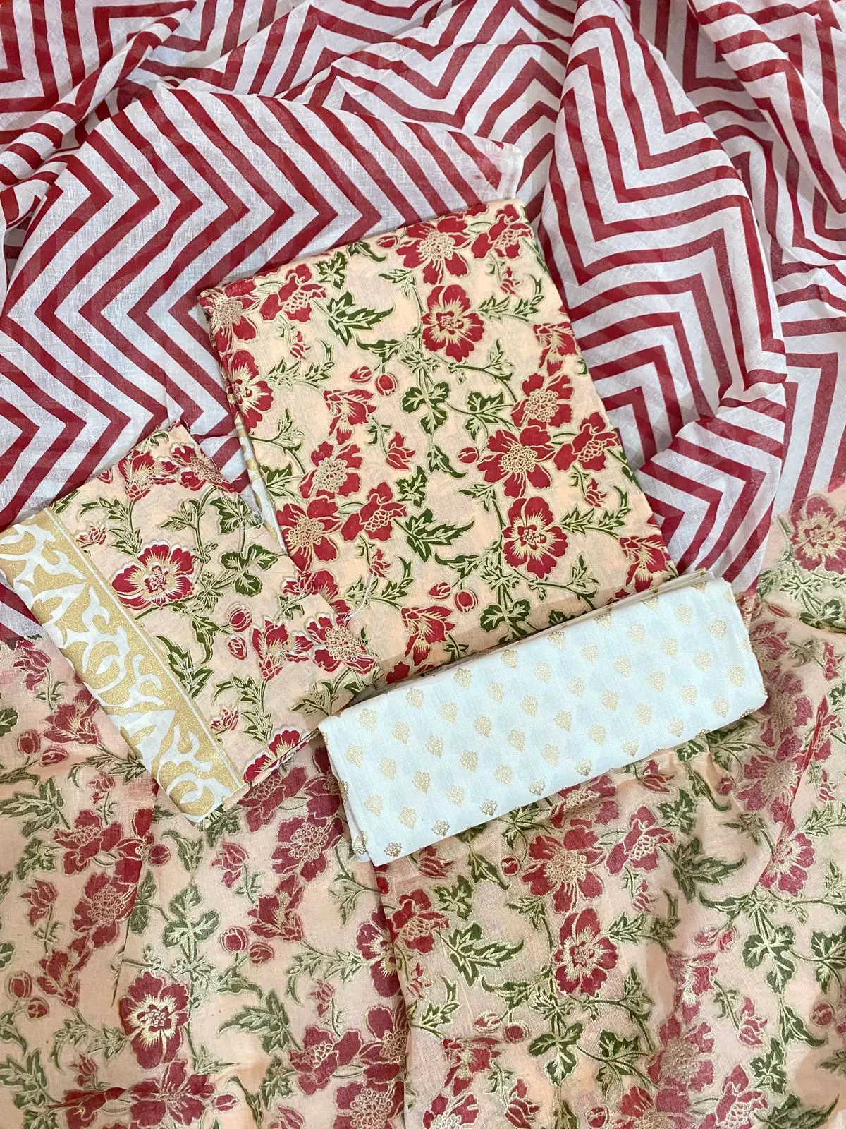 PURE KHADDI COTTON SCREEN PRINT 3PIC ID 2745