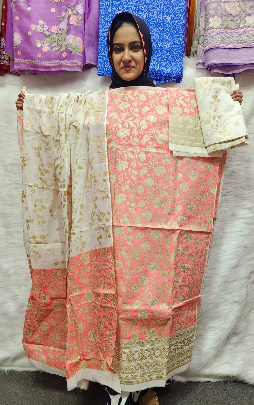PURE KHADDI COTTON SCREEN PRINT 3PIC ID 2715